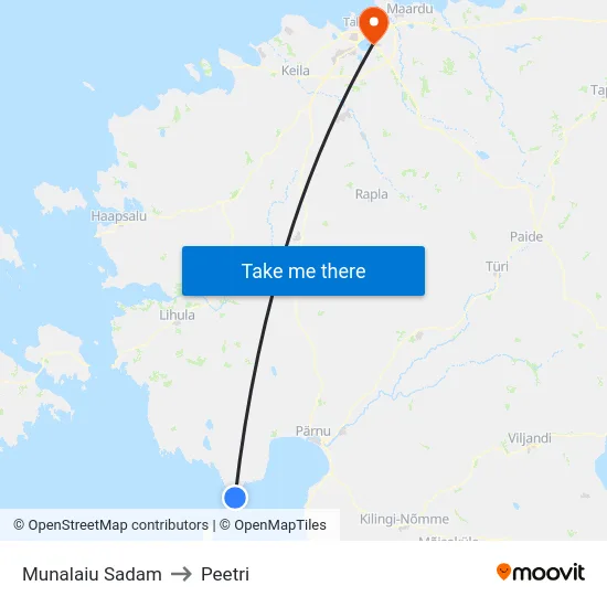 Munalaiu Sadam to Peetri map