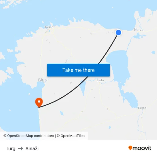 Turg to Ainaži map