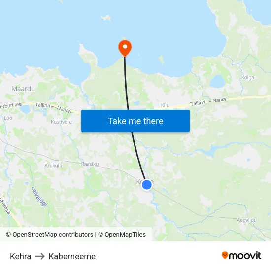 Kehra to Kaberneeme map