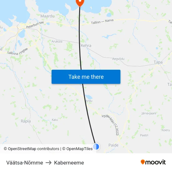 Väätsa-Nõmme to Kaberneeme map