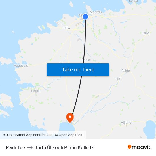 Reidi Tee to Tartu Ülikooli Pärnu Kolledž map