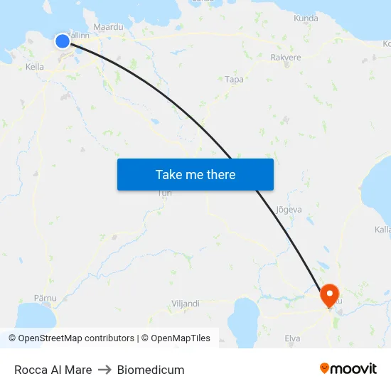 Rocca Al Mare to Biomedicum map