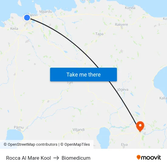 Rocca Al Mare Kool to Biomedicum map