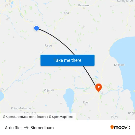 Ardu Rist to Biomedicum map