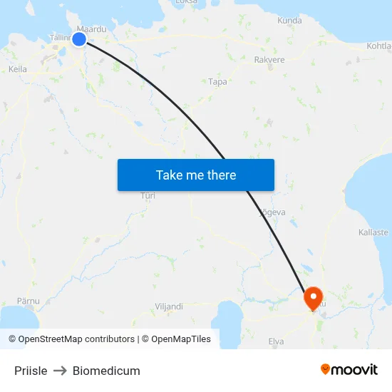 Priisle to Biomedicum map