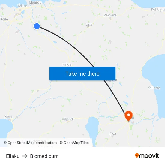 Ellaku to Biomedicum map
