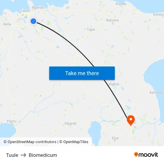 Tuule to Biomedicum map