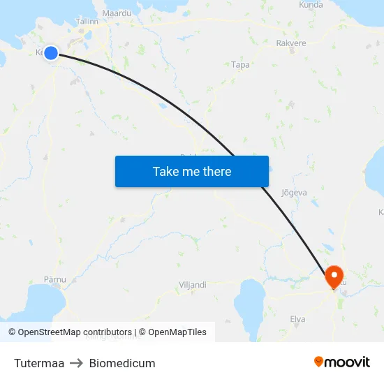 Tutermaa to Biomedicum map