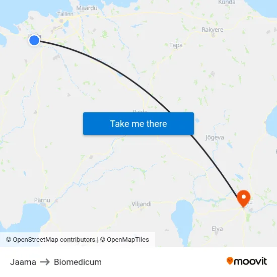 Jaama to Biomedicum map