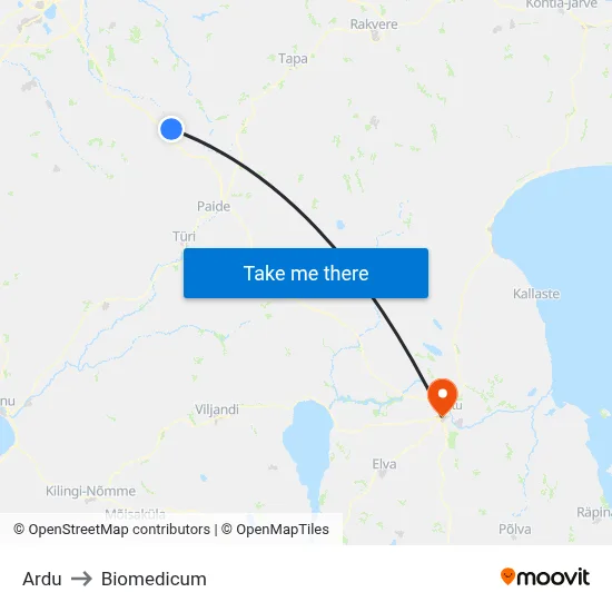 Ardu to Biomedicum map