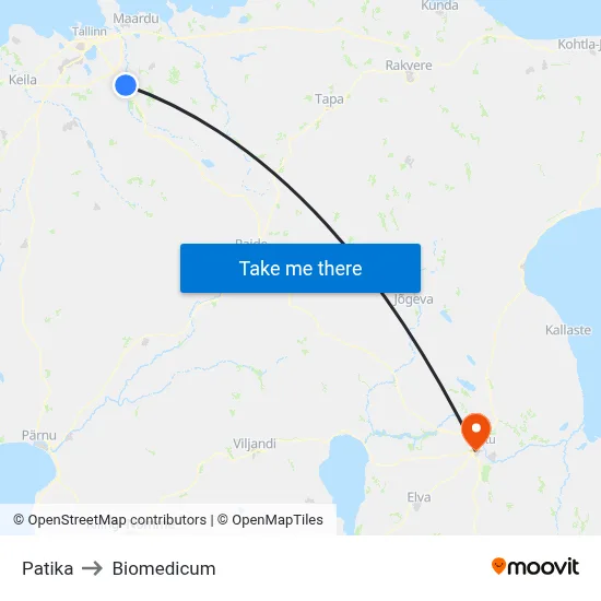 Patika to Biomedicum map