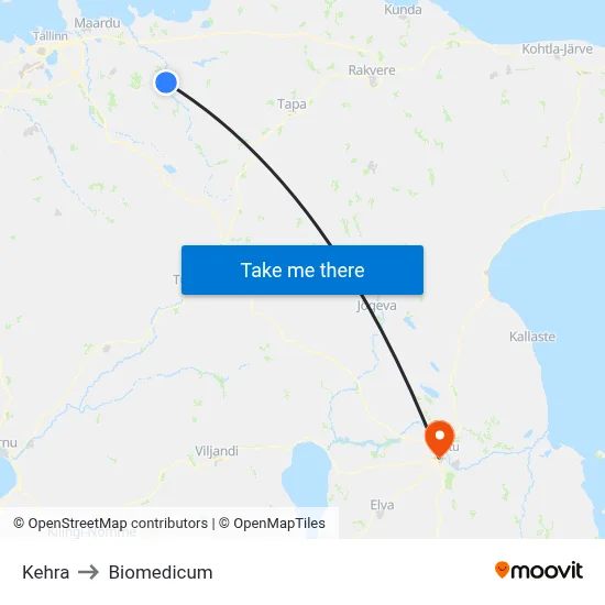 Kehra to Biomedicum map