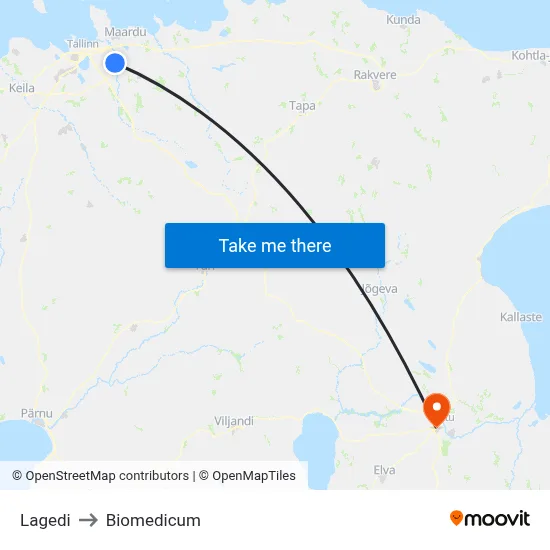 Lagedi to Biomedicum map