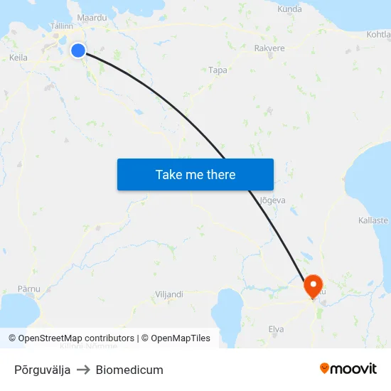 Põrguvälja to Biomedicum map