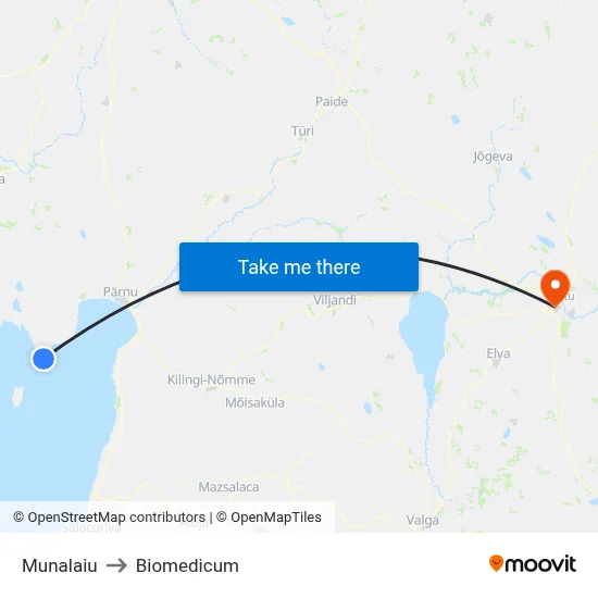 Munalaiu to Biomedicum map