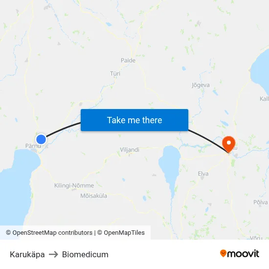 Karukäpa to Biomedicum map