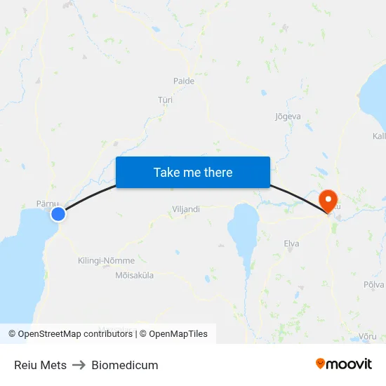 Reiu Mets to Biomedicum map