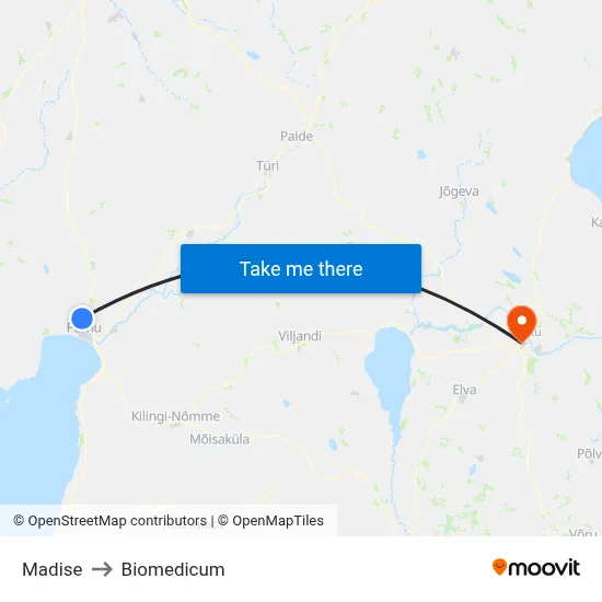 Madise to Biomedicum map