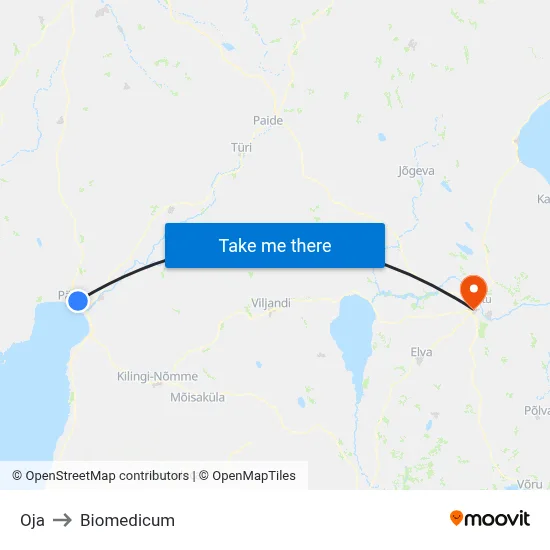 Oja to Biomedicum map