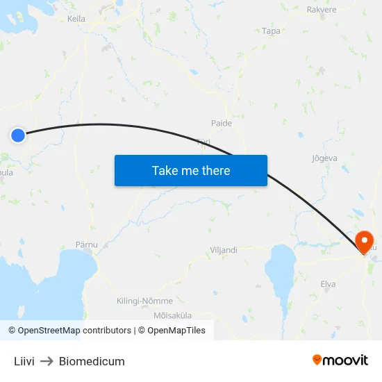 Liivi to Biomedicum map