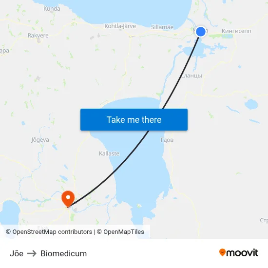 Jõe to Biomedicum map
