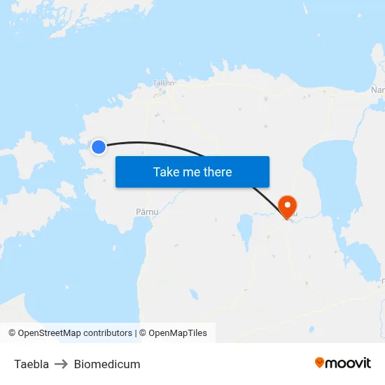 Taebla to Biomedicum map