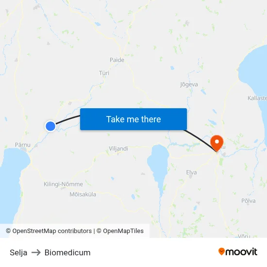 Selja to Biomedicum map