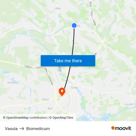 Vasula to Biomedicum map
