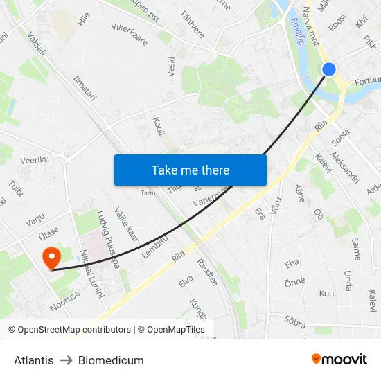 Atlantis to Biomedicum map