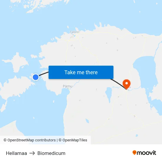 Hellamaa to Biomedicum map