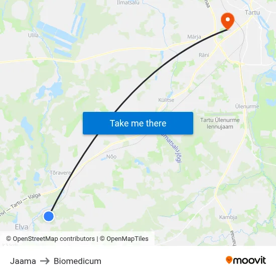 Jaama to Biomedicum map