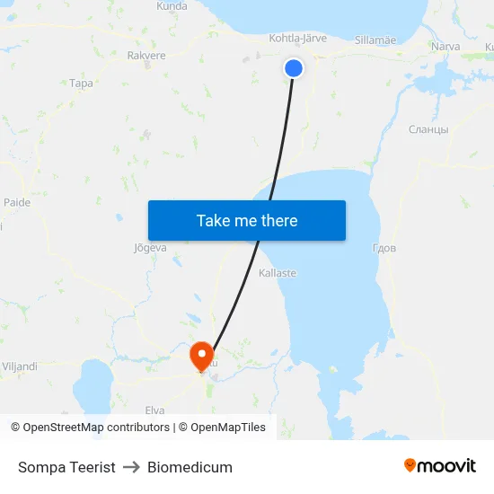 Sompa Teerist to Biomedicum map