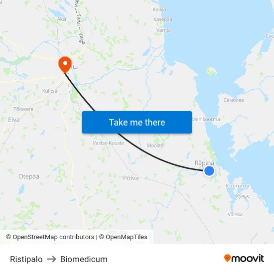 Ristipalo to Biomedicum map