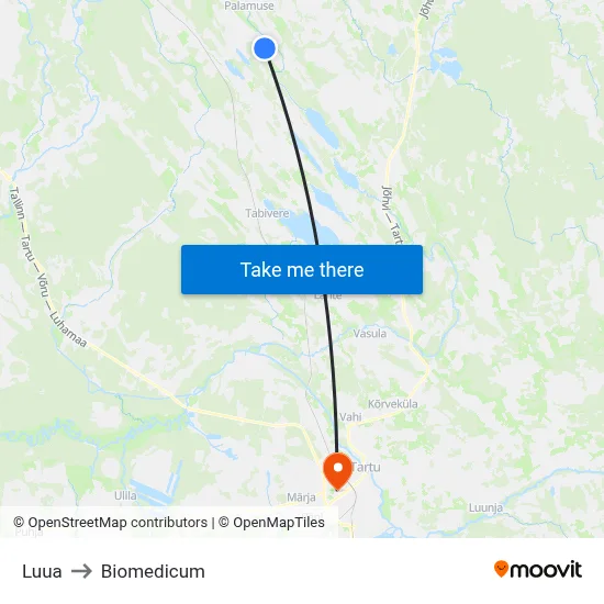Luua to Biomedicum map