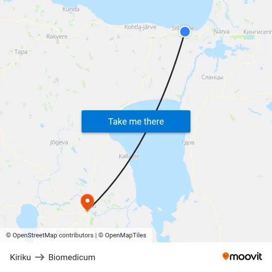 Kiriku to Biomedicum map