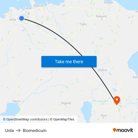 Urda to Biomedicum map