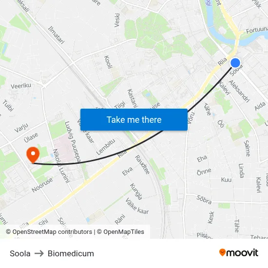Soola to Biomedicum map
