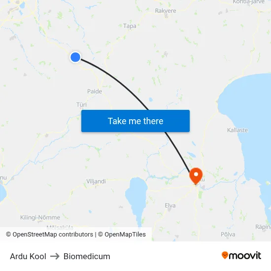 Ardu Kool to Biomedicum map