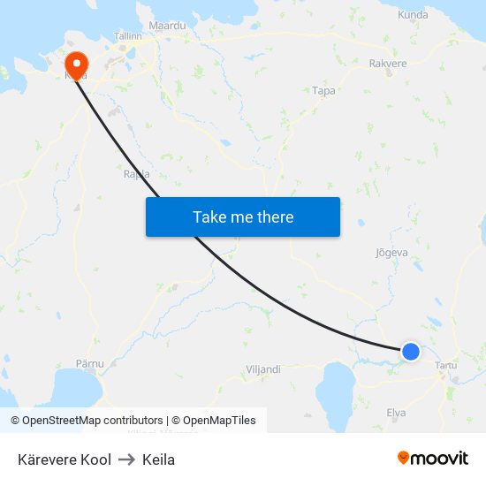 Kärevere Kool to Keila map