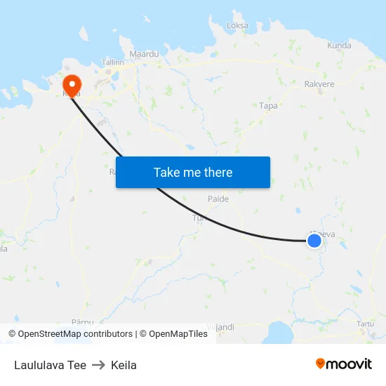 Laululava Tee to Keila map