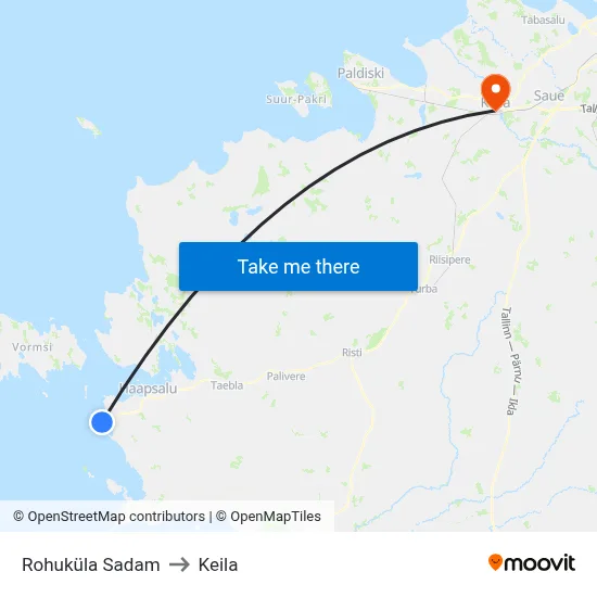 Rohuküla Sadam to Keila map