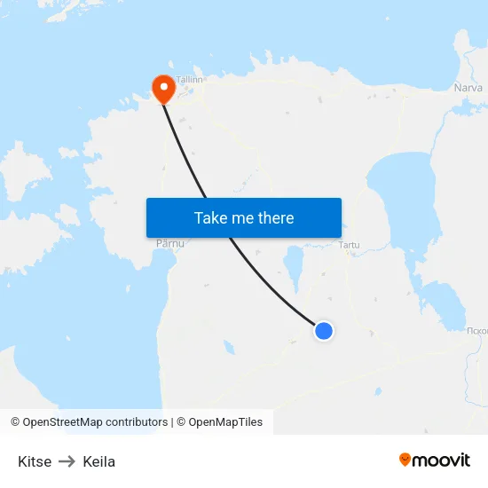 Kitse to Keila map