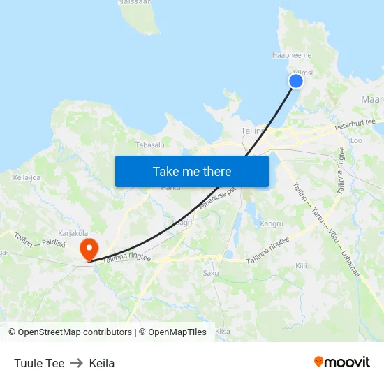 Tuule Tee to Keila map