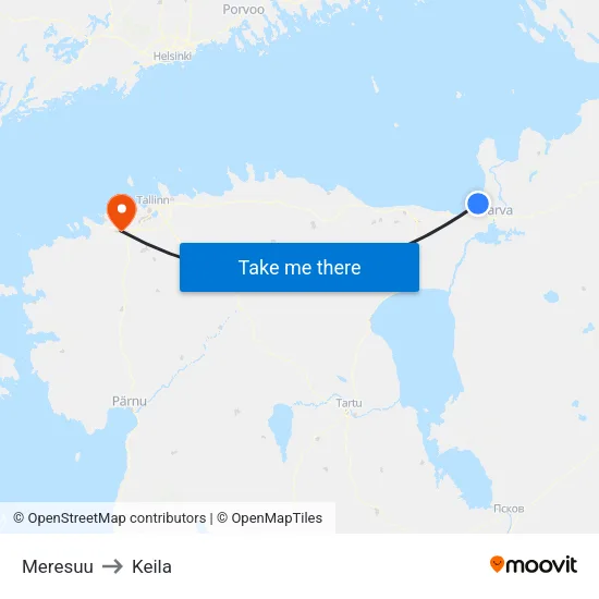 Meresuu to Keila map