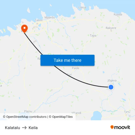 Kalatalu to Keila map