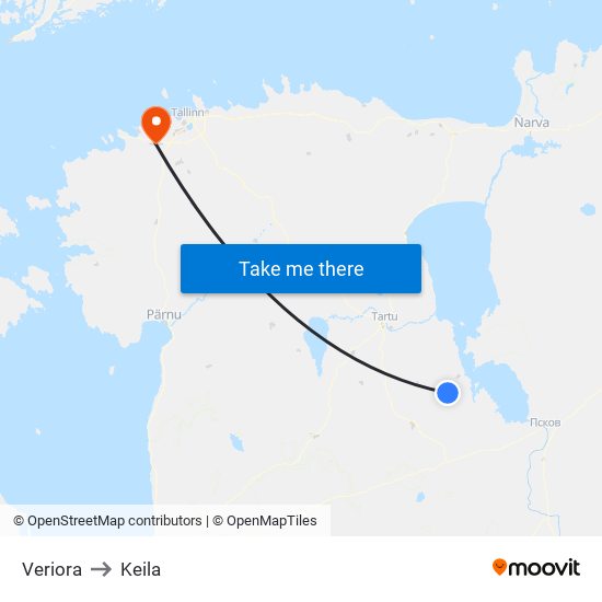 Veriora to Keila map