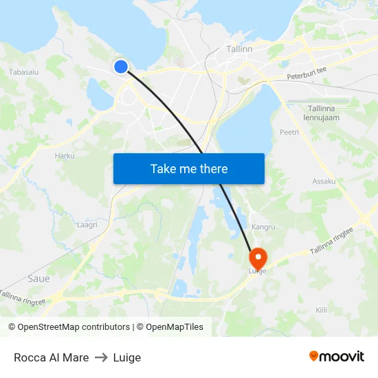 Rocca Al Mare to Luige map