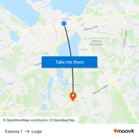 Estonia 1 to Luige map
