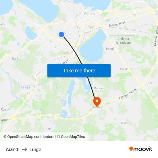 Aiandi to Luige map