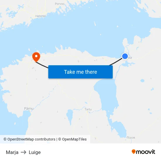 Marja to Luige map